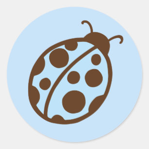 Stickers Blue Ladybug Party