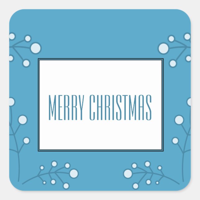 Stickers Blue Modern Berry Holiday (Devant)