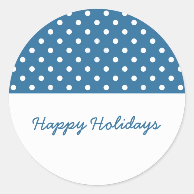 Stickers Blue Sweet Polka Dot Holiday (Devant)