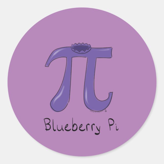 Stickers Blueberry Pi Cute Math Pi Day (Devant)