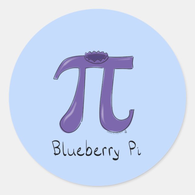 Stickers Blueberry Pi Cute Math Pi Day (Devant)