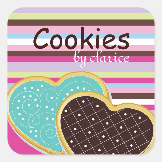 Stickers Boîte à cookies mignonnes (Devant)