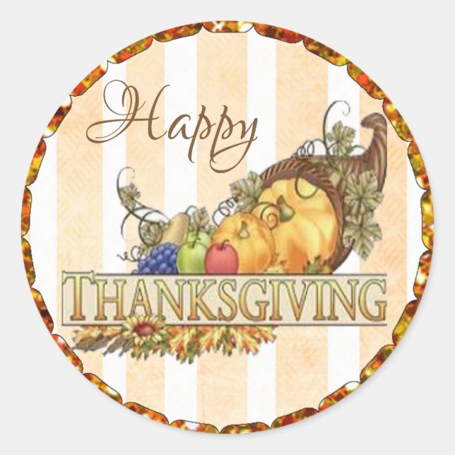 Stickers bon thanksgiving Cornucopia (Devant)
