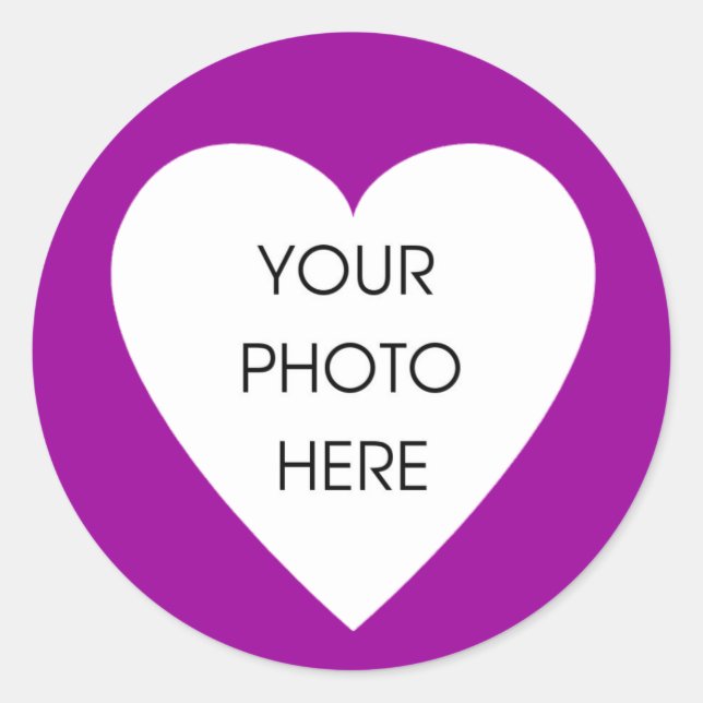 Stickers Bordure de Coeur Violet (Devant)