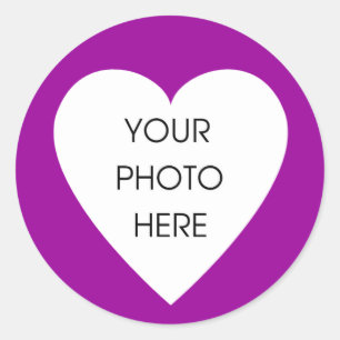 Stickers Bordure de Coeur Violet