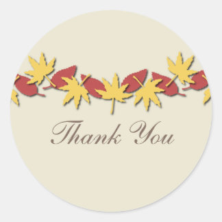 Stickers Bordure Feuilles Automne, Jaune/Rouge