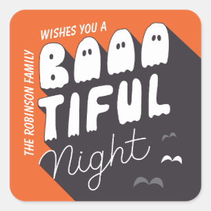 Stickers Botitity Night Orange et Black Halloween