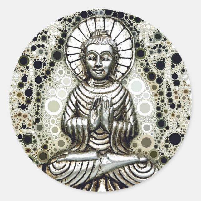 Stickers Bouddha Argent (Devant)
