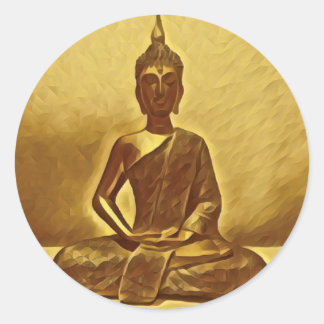 stickers Bouddha d'or