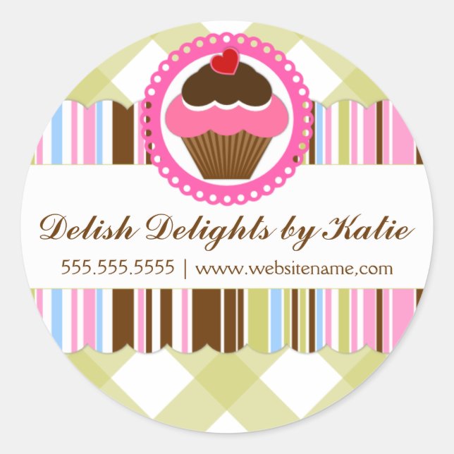 Stickers boulangerie Cupcake (Devant)
