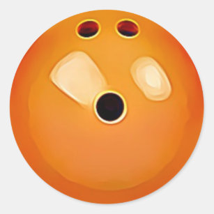 Stickers Boule de Bowling Orange