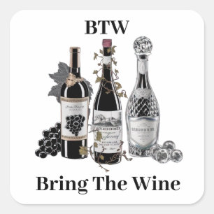 Stickers Bouteilles de vin amusantes