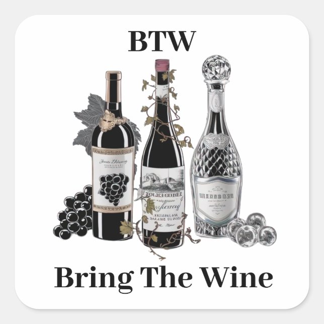 Stickers Bouteilles de vin amusantes (Devant)