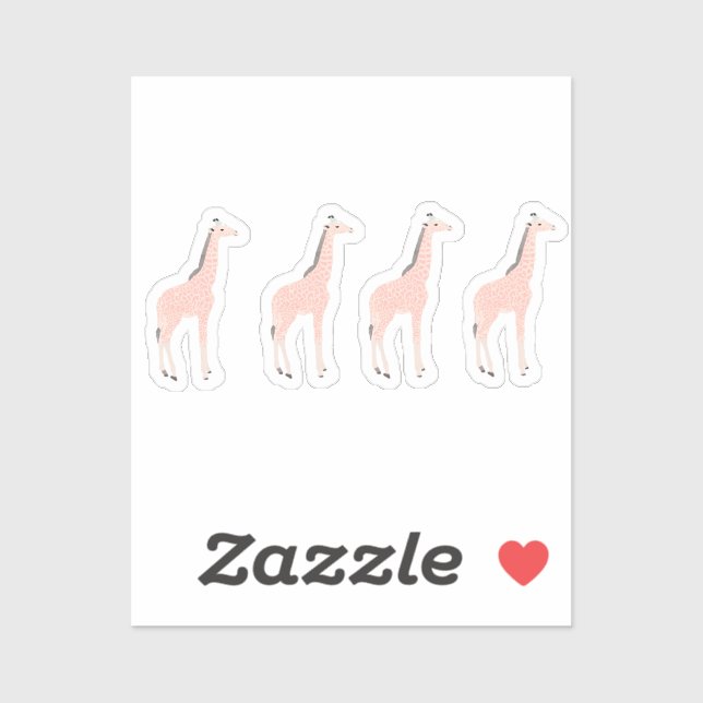 Stickers Bouteilles d'eau de Giraffes en confiance (Feuille)