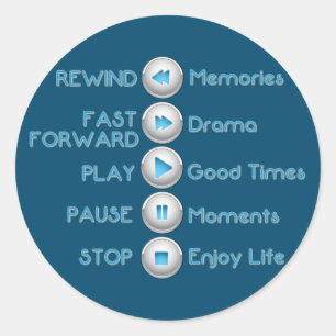 Stickers Boutons de contrôle de la vie