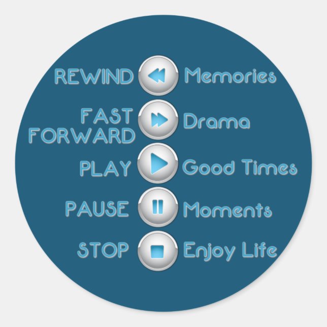 Stickers Boutons de contrôle de la vie (Devant)