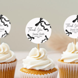 Stickers Bow noir Merci