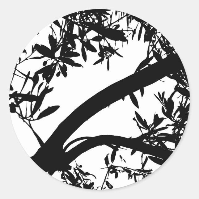 Stickers Branche noir et blanc (Devant)