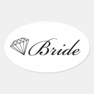 Stickers Bride Diamant Sur Blanc