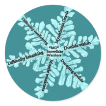 Stickers brillants Myasthenia Gravis Awareness