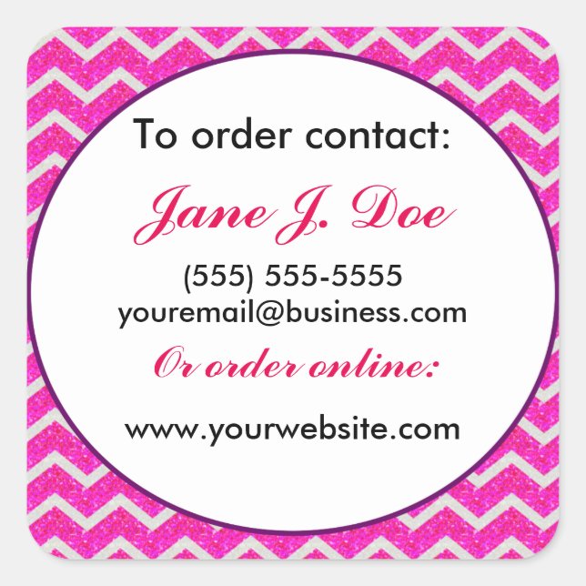 Stickers Brochure Avon, Chevron Rose (Devant)