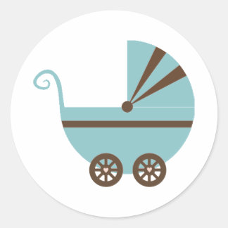 Stickers Buggy Bleus et Brown