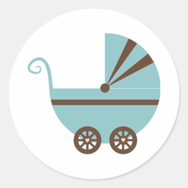 Stickers Buggy Bleus et Brown (Devant)
