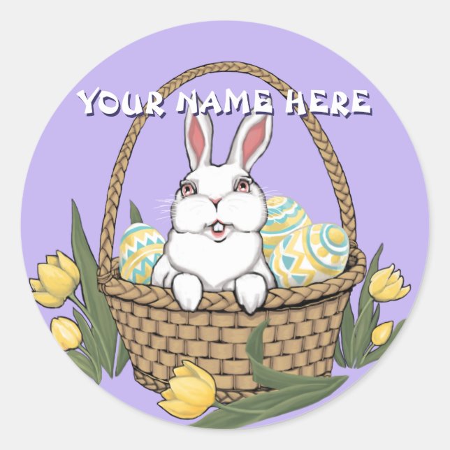 Stickers Bunny de Pâques Stickers personnalisés de (Devant)