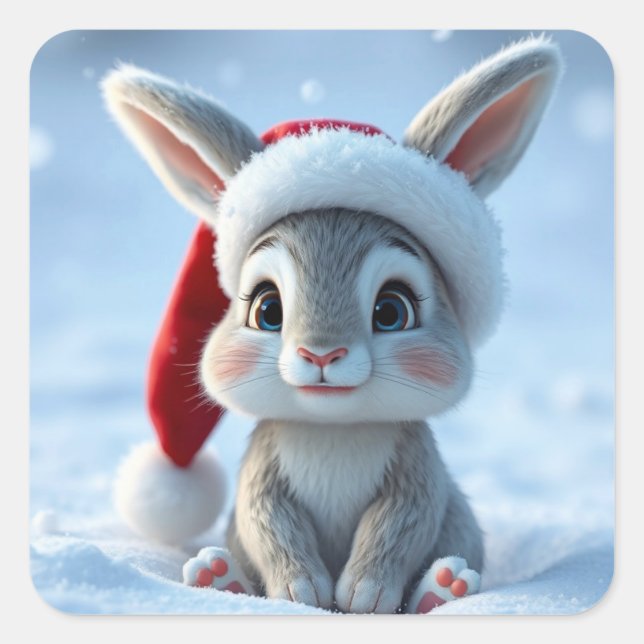 Stickers Bunny de Santa Hat (Devant)