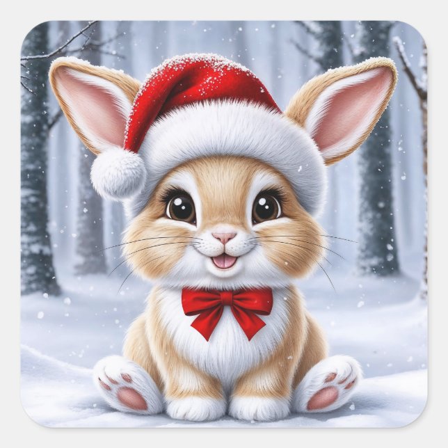 Stickers Bunny de Santa Hat (Devant)
