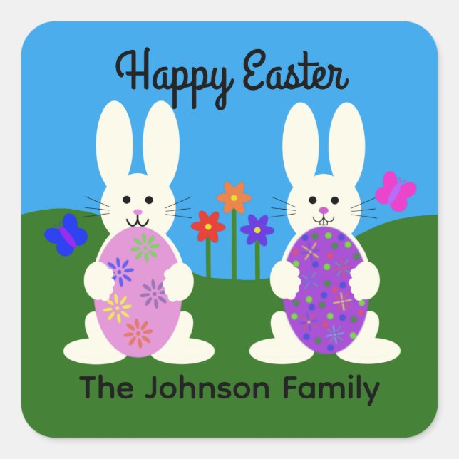 Stickers Bunny Pâques #7 (Devant)