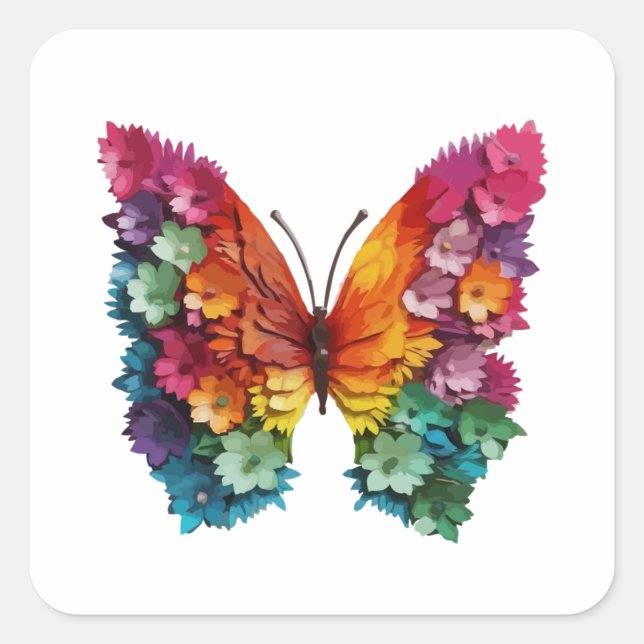 STICKERS Butterfly Flowery (Devant)
