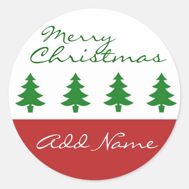 Stickers Cadeau Arbre de Noël (Devant)