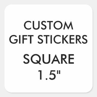 Stickers Cadeau CARRÉ 1,5" sur mesure Modèle