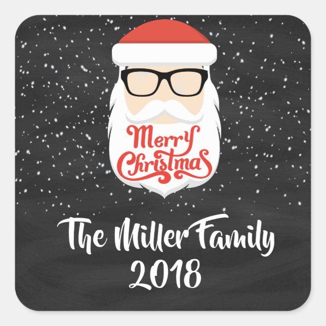 Stickers Cadeau cool Santa Claus (Devant)