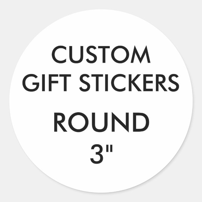 Stickers Cadeau ROND 3 pouces personnalisés Modèle (Devant)