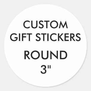 Stickers Cadeau ROND 3 pouces personnalisés Modèle