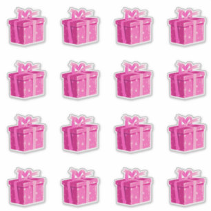 Stickers Cadeau rose Anniversaire Princesse Surpri