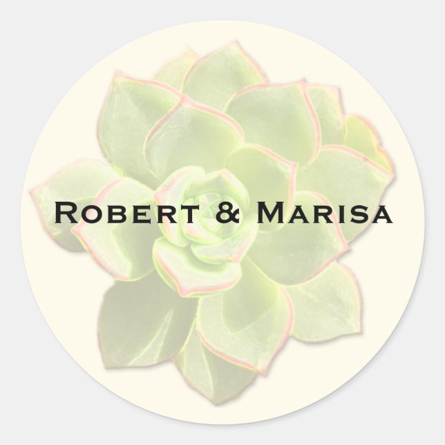 Stickers Cadeau Succulent Translucide Faveur (Devant)