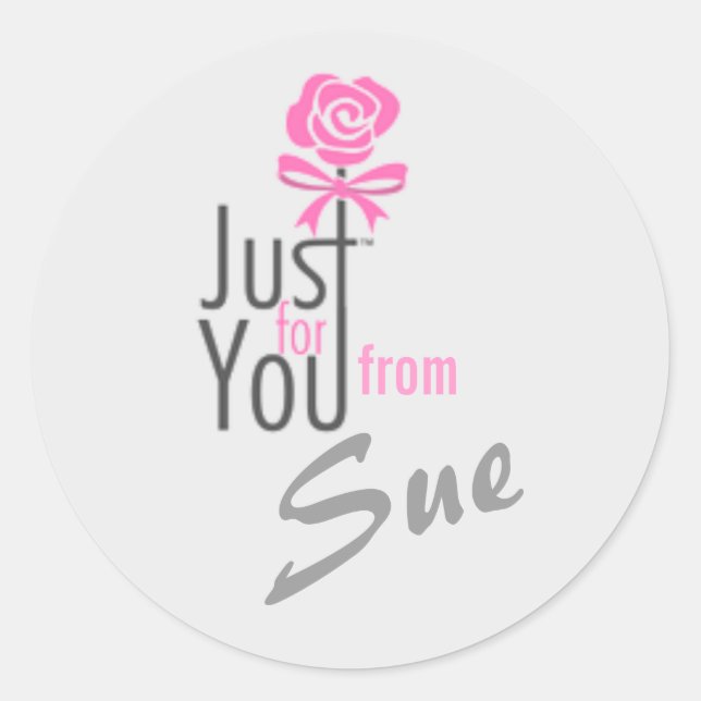 Stickers Cadeaux customisés "Juste pour vous" (Devant)