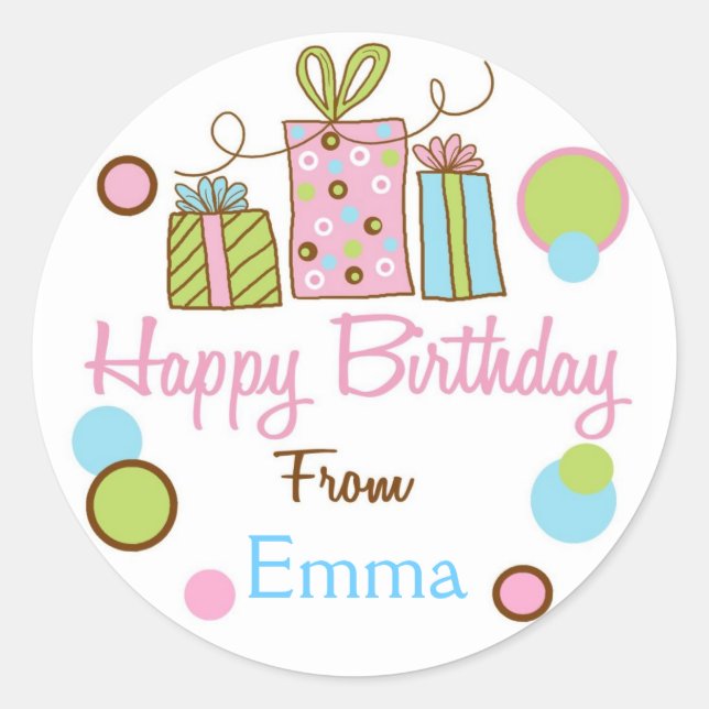 Stickers Cadeaux d'anniversaire de Littlebeane (Devant)