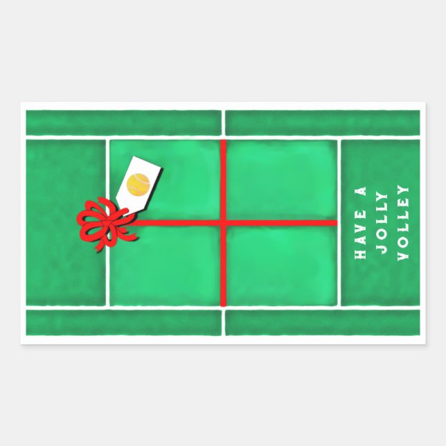 Stickers cadeaux de Noël de Tennis (Devant)