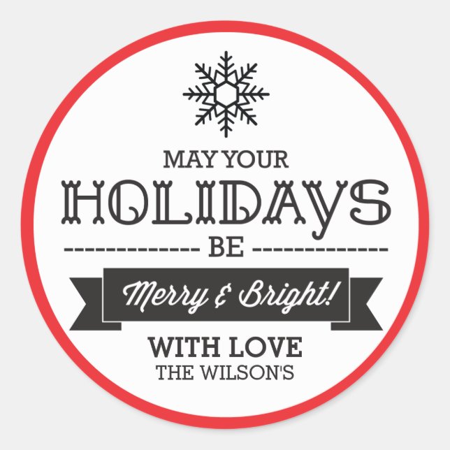 Stickers cadeaux de Noël / Étiquette (Devant)