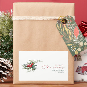 Stickers cadeaux de Noël Joyeux personnalisés