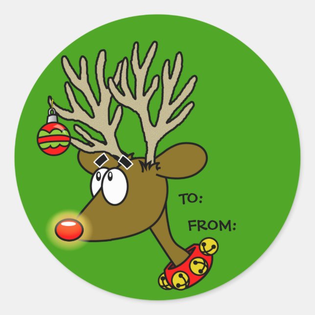 Stickers cadeaux de vacances Reindeer (Devant)