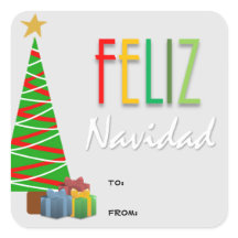Stickers cadeaux Feliz Navidad Christmas
