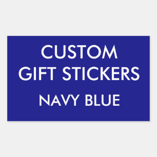 Stickers cadeaux personnalisés MARINE BLUE RECTANG
