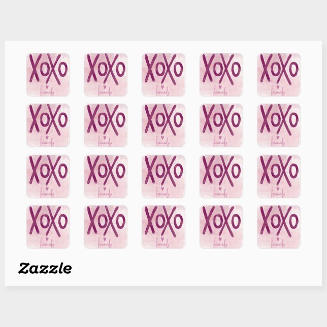Stickers cadeaux XOXO (Feuille)