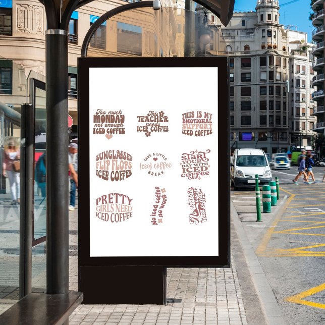 Stickers café glacé pack CUT (Créateur téléchargé)