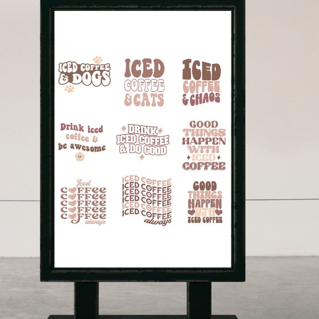 Stickers café glacé pack rétro super (Créateur téléchargé)